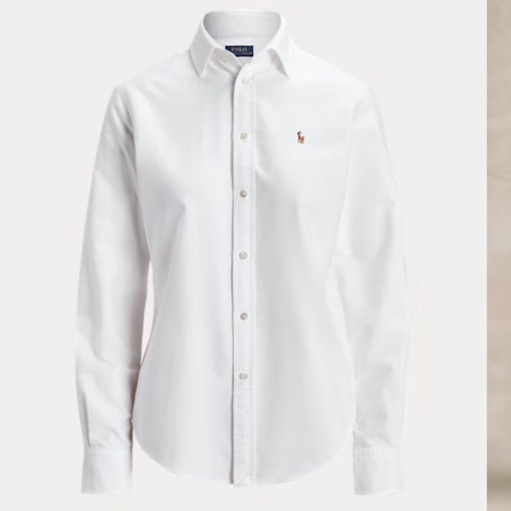 Ralph Lauren Women’s Classic Fit Oxford Shirt in White, Size 0